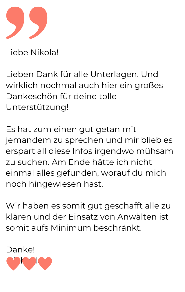 Einsatz von Anwälten auf ein Minimum reduziert.