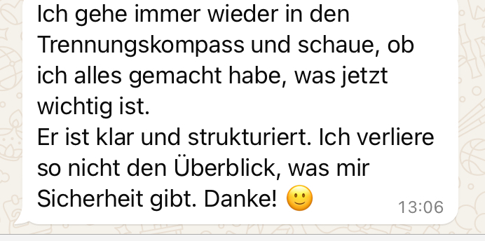 Es ist klar & strukturiert. Das gibt mir Sicherheit